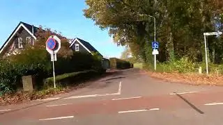 Fietsroute in herfst van de pont Zetten via Panoramahoeve naar Ede