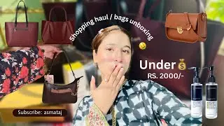 Let&rsquo;s unbox with me | Shopping haul | under 2000💰 bags 🤑