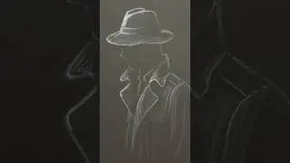 White Charcoal on Black Paper Drawing Tutorial #art #drawing #sketching #charcoal #pencil #shading