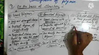 L-1|P-1||Classification of Polymer (Section-1 :  chemistry of High Polymers)!! GATE-XE-F !!