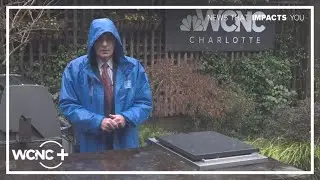 Larry Sprinkle shares the latest as heavy rain comes down in Charlotte