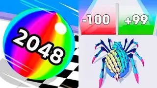 Ball Run 2048 Max Level Gameplay vs Spider Evolution #ballgamezone #cutiepie22yt #ballrun2048