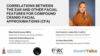 Correlations between the ear and other facial features for compound cranio-facial approximations