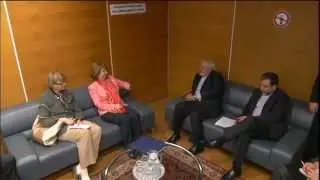 EU HR Ashton at the E3+3 negotiations with Iran: Meeting with the FM Zarif