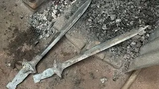Tempering hand forged Greek Xiphos - Everest forge -Historical sword -Battle Ready sword