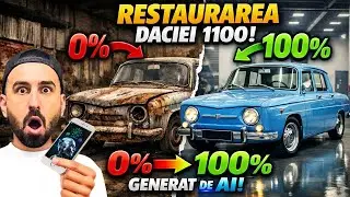 ‼️INCREDIBIL‼️Am reușit să restaurez Dacia 1100 intr-un clip generat de AI
