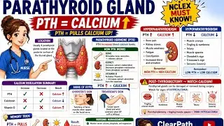 Parathyroid Gland Explained | PTH & Calcium Regulation Made Easy | NCLEX Must-Know