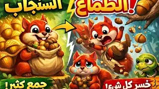 🐿️ السنجاب الطمّاع | قصة مؤثرة للأطفال عن الطمع وعاقبته