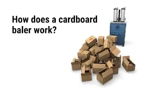 How does a cardboard baler work?