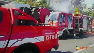 Sanremo (IM) - Vasto incendio di due attivit&agrave; commerciali- www.HTO.tv