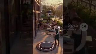 Future Restaurant System | Flying Cable Robots Deliver Food Across the City