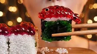 Glass Candy Feast ASMR | Shiny Edible Crystal Dishes Eating Experience
