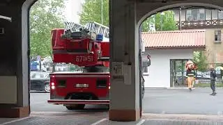 Powr&oacute;t z akcji oraz wjazd do garażu wozu 671(S)51 - SD 42 Iveco EuroCargo 180 320Magirus -JRG Zabrze