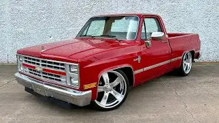 Видеообзор выставочного грузовика Chevrolet C10 Silverado 1985 года.