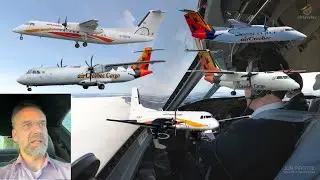 Air Creebec history, fleet, approach and landing in Waskaganish Dash8