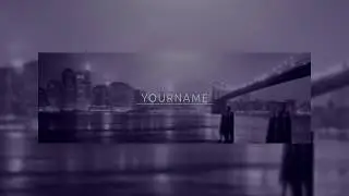 Clean Purple Twitter Header Template