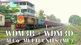 Twin ALCo Multi Units (MU): WDM3B + WDM3D from DLS Jhansi visits NFR ! On the way to New Guwahati
