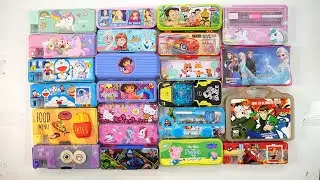 cute unicorn stationery collection ❤️ geometry, hello kitty, sharpener, pencil box, eraser, unicorn 