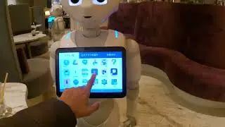 TOKYO SHIBUYA THE PEPPER PARLOR future cafe robots serve customers!!!
