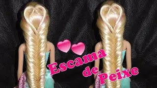 ❤Penteado Cora&ccedil;&atilde;o e Escama de Peixe| Penteados para Barbie