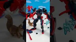 Miles Morales Mech vs Spider-Man 2099 #lego #spiderman