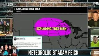 EXPLODING TREES & the brutal winter 🥶 Meteorologist Adam Feick breaks it down | The Pat McAfee Show