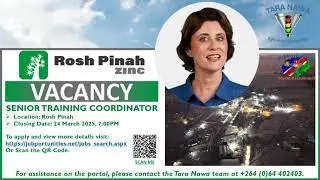 🧑&zwj;💻APPLY NOW for Senior Training Coordinator Role at Rosh Pina Zinc