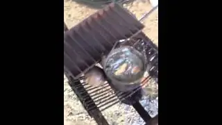 Melting lead for ingots with explosion!