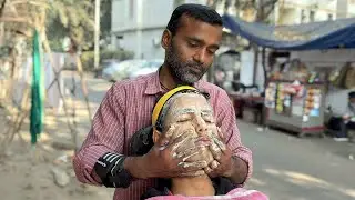 Madhav Barber💲5 Head Massage & Face cleaning | Full Service Deep Massage #headmassage 