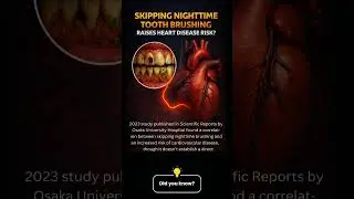 Skipping Night Brushing Can Increase Heart Disease Risk 😱 | Health Facts #healthysteps #healthyyou