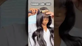 How To Cut Curtains Bang Cut🤩Wear Go Glueless Closure Wig Install Tutorial Ft.#ulahair #shorts
