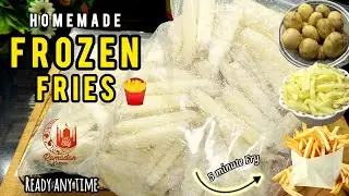 Bazar Jaisi Frozen Fries Ghar Pe Banayein | Crispy French Fries Recipe (Store for Months)