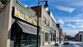 Winter Snow Walk - Lake Street To James Street Downtown St.Catharines - Winter In Canada 🎼🎧 2024
