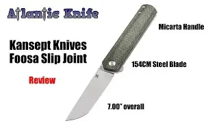 Kansept Knives Foosa Slip Joint Folding Knife Review | Atlantic Knife Reviews 2021