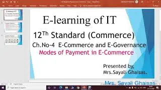 Modes of Payment in E-Commerce#12th Com/Sci