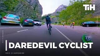 Guy Cycles His Way Through Cheddar Gorge