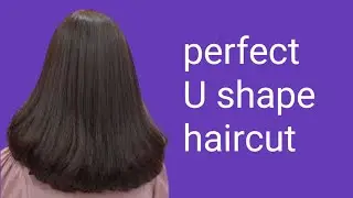 Trending girls hair cuting#how to do U cut in round shape # How to  cut a U shape haircut(tutorial )