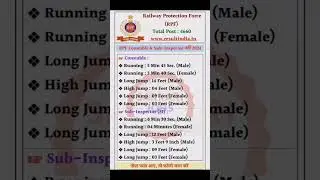 RPF constable physical Qualification|RPF si physical Qualification #railway #rpf #trending #ias #ips