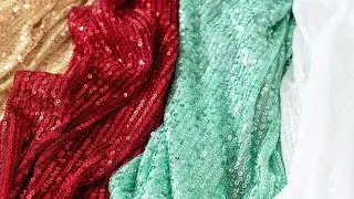 Sparkly Vertical Stripe Sequin on Stretch Mesh Fabric 30028