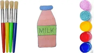 Bolalar uchun sut idishi rasmini chizish | Drawing milk for children | Рисование молоко для детей