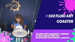 #102 DIY Fluid Art Coaster &mdash; Easy Acrylic Pour for Beginners