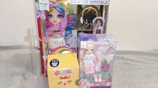 [ASMR] poopsie slime surprise, rainbow high creative crystals, little fairies