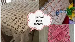 cuadros a crochet para mantel muestras fáciles y bonitas