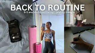 A day in the life| get back into routine with me(home workout, 9-5 work day, locking in on habits!)