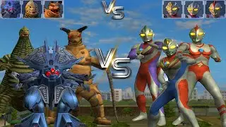 UFE3：Red King/Bishop Groka/Gudun VS Ultraman Dyna/Ultraman Tiga/Ultraman 80