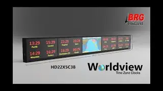 HD22X5C38 Worldview Time Zone Clock by BRG Precision Products