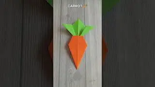 CARROT ORIGAMI| HOW TO MAKE A CARROT CRAFT| VEGETABLE| TUTORIAL| STEP BY STEP FOLDING| ART
