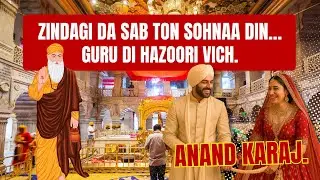 Anand Karaj Sikh Wedding | Happy Couple Around Guru Granth Sahib Ji | Punjabi Wedding Ceremony