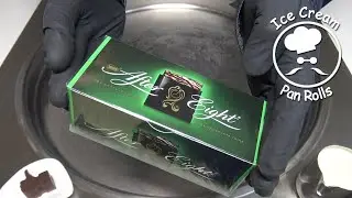 AFTER EIGHT MINTY THINS Ice Cream Rolls | ASMR street food | Mukbang | no talking | binaural sound