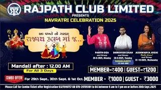 LIVE: RAJPATH CLUB GARBA | Navratri Celebration | Day 9 | 2025